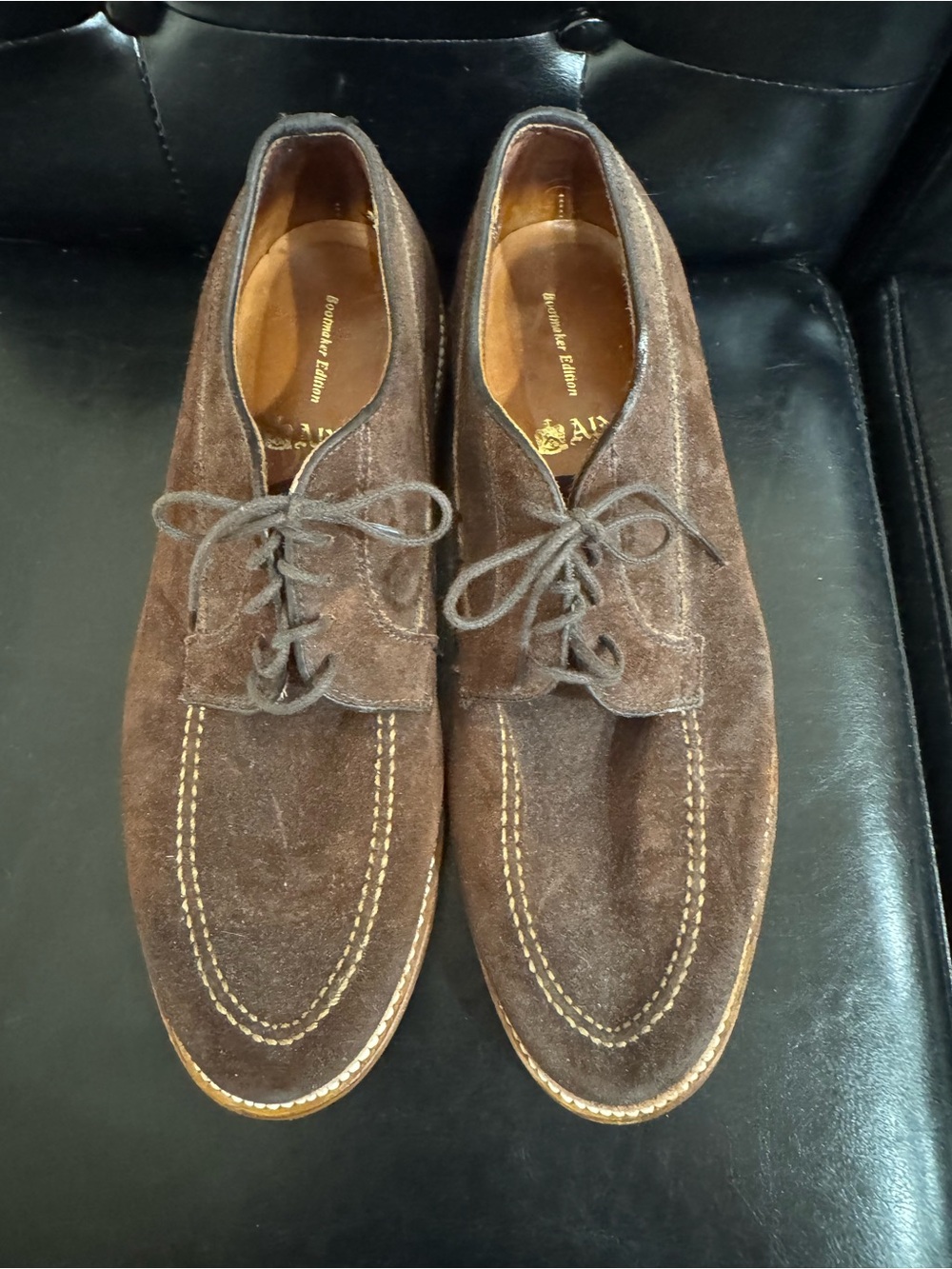 Alden Bootmaker Edition, Brown Suede Men's Lace-Up Dress Shoes. Size 11